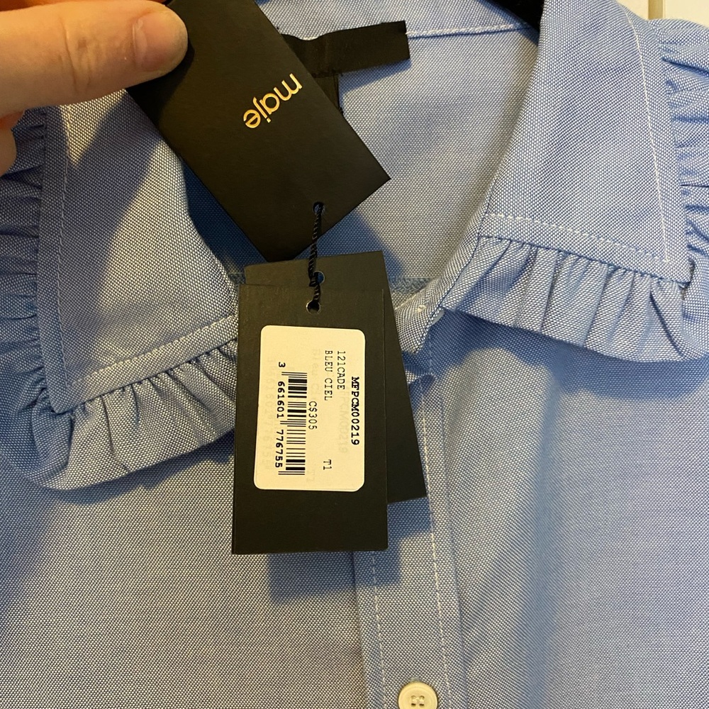 Maje Ruffled Collar Blouse - Fall 2021 - Picture 3 of 5